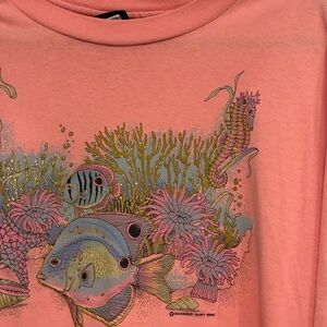 Vibrant Coral Graphic Tee